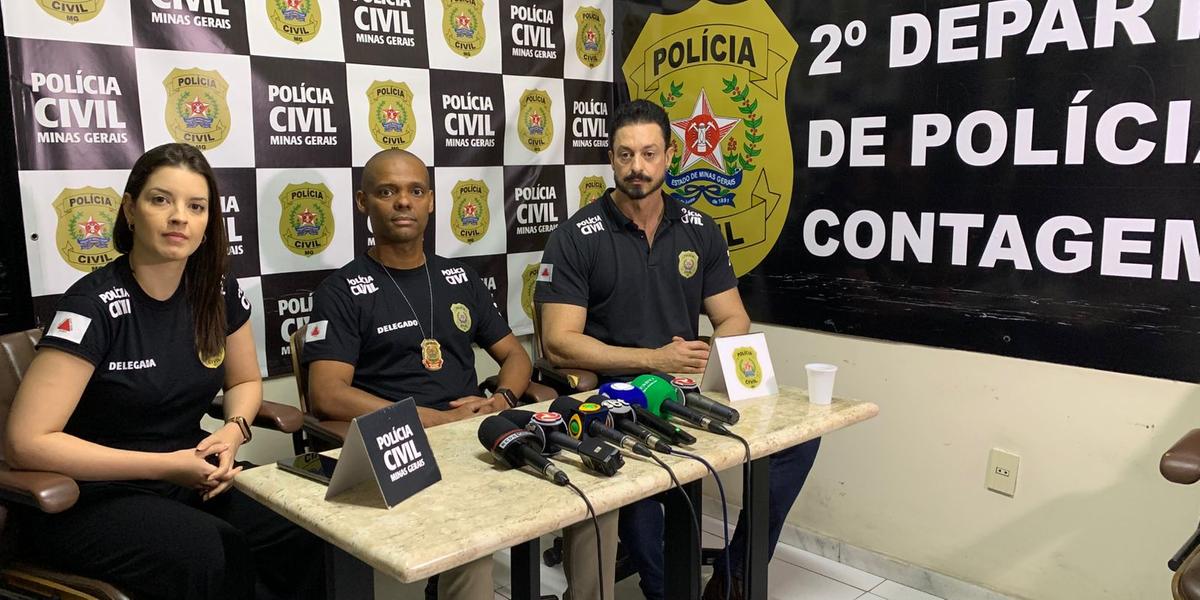 Delegados Reinaldo Felício, Wesley Campos e Gabriella Maris Mello Pereira (PCMG / Divulgação)