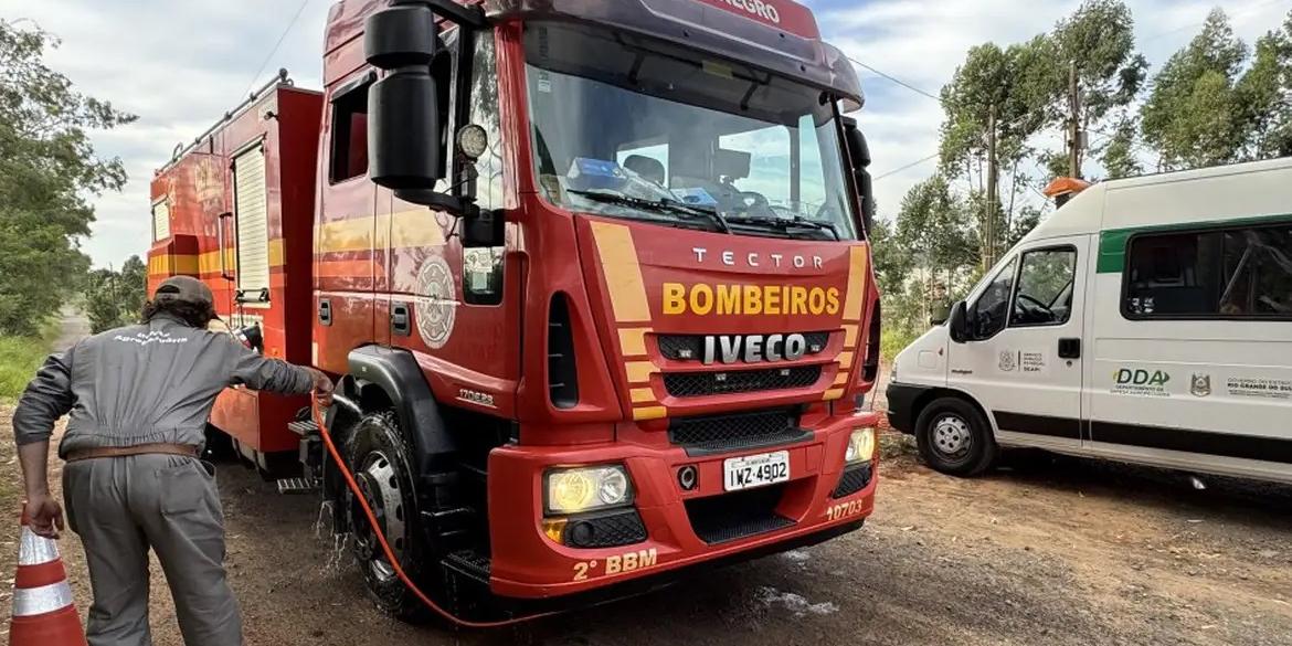 RS monta barreiras sanitárias em Montenegro (Ascom Seapi/Divulgação)