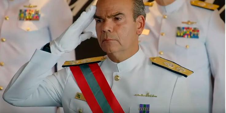 Comandante da Marinha, almirante Marcos Sampaio Olsen (Reprodução Youtube / Marinha do Brasil)