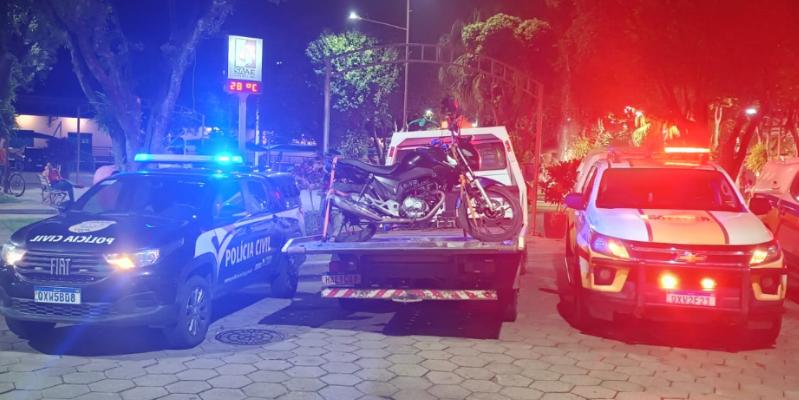 A moto foi apreendida e encaminhada ao pátio credenciado (PCMG / divulgação)