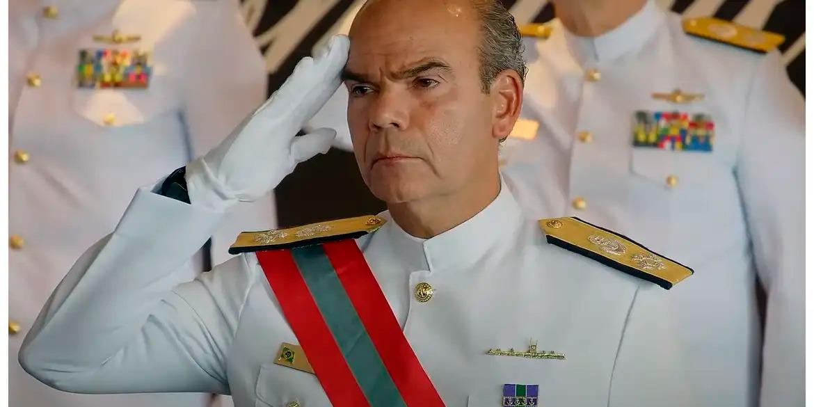 Comandante da Marinha do Brasil, Almirante de Esquadra Marcos Sampaio Olsen (Reprodução Youtube Marinha do Brasil)