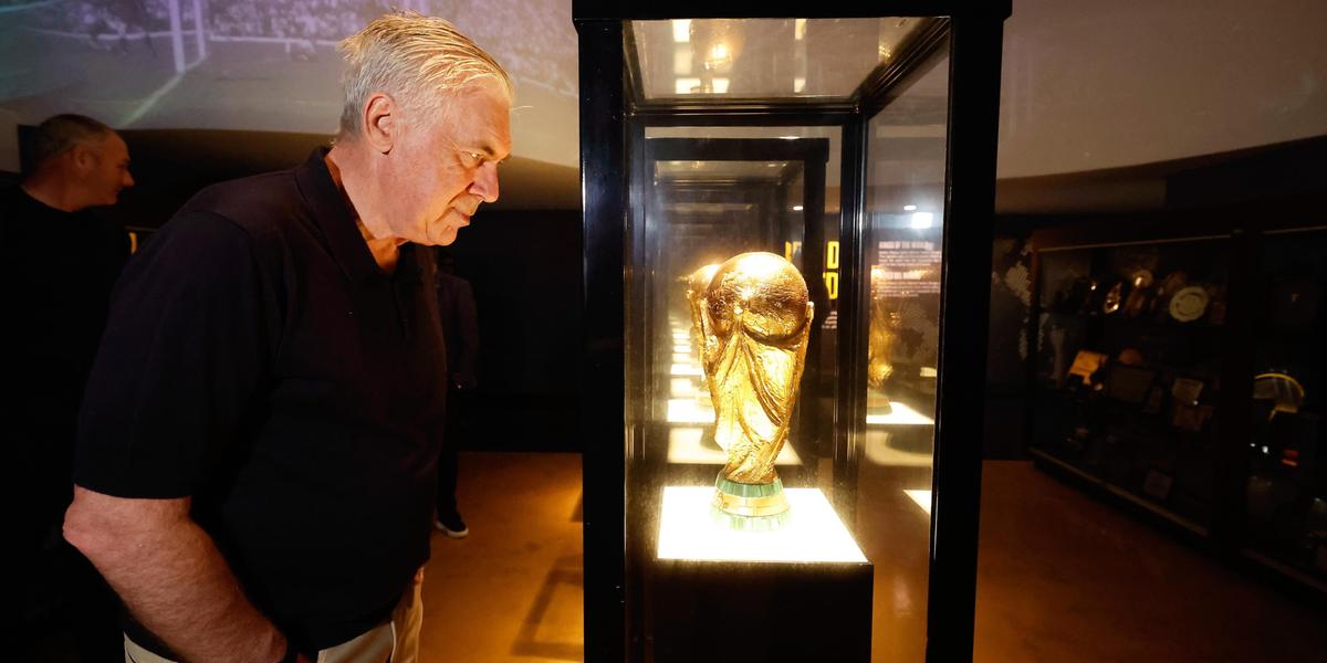 Carlo Ancelotti no 1º dia de trabalho como treinador da Seleção Brasileira (Rafael Ribeiro/CBF)