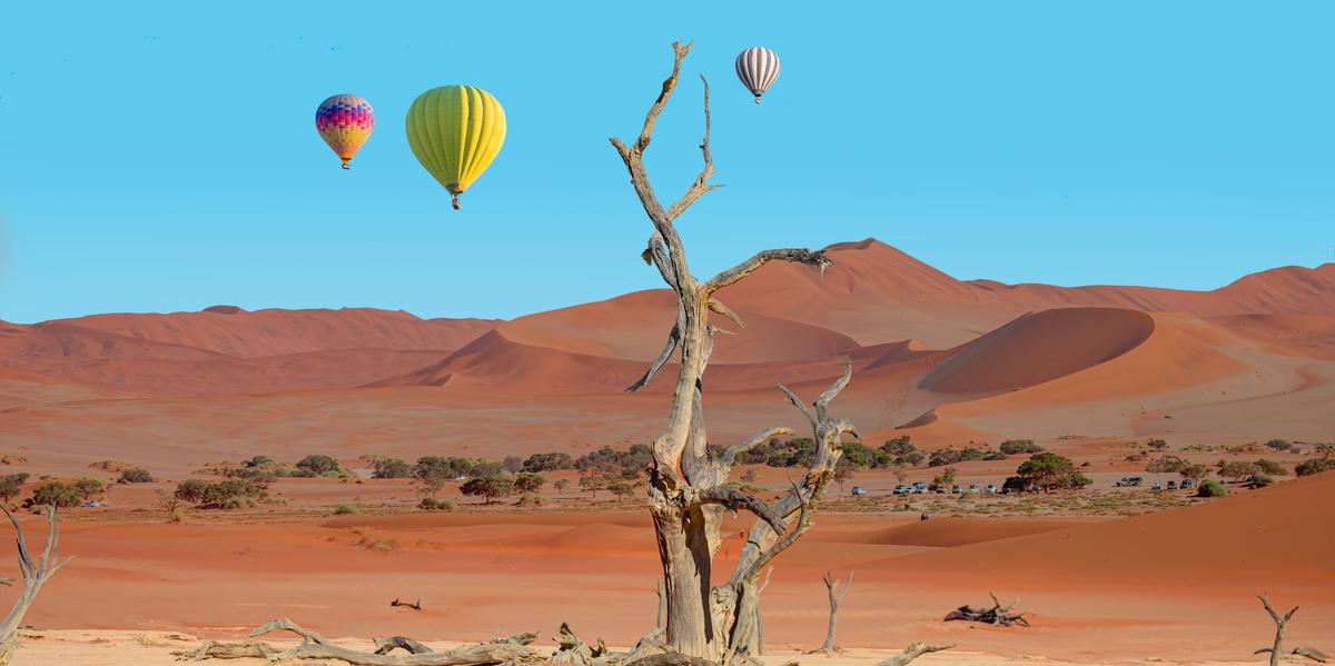 Safári de balão na savana da Tanzânia e do Quênia (iStock)