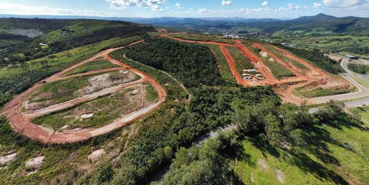 Vista do loteamento fechado Belvedere, em Conceição do Mato Dentro, da Construir Loteamentos (divulgação)