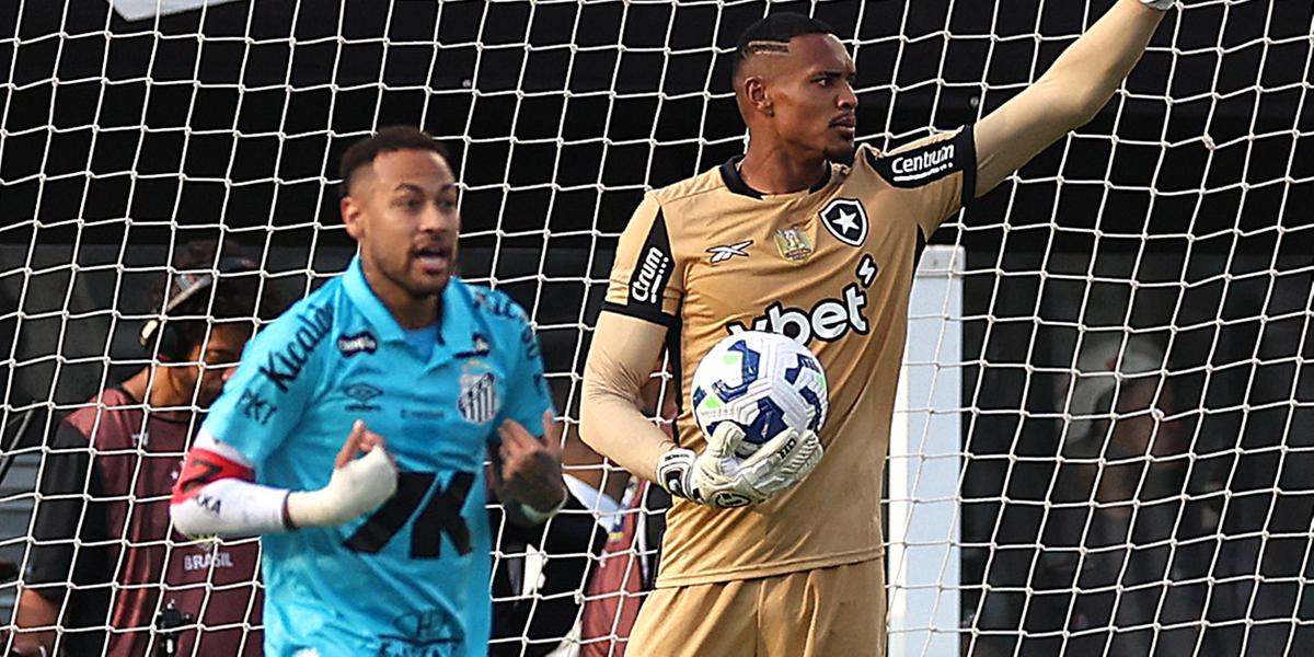 Astro do Santos foi expulso aos 30 minutos do segundo tempo (Vitor Silva/Botafogo.)