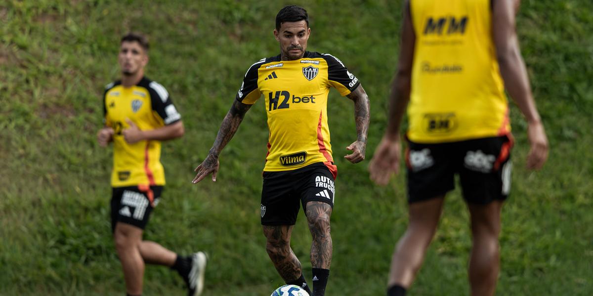 Dudu ganha condições e pode estrear pelo Galo após a pausa do Brasileirão (Pedro Souza / Atlético)