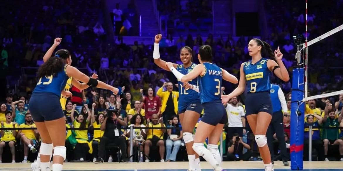 Seleção Brasileira feminina de vôlei estreou com vitória (Divulgação: CBV)