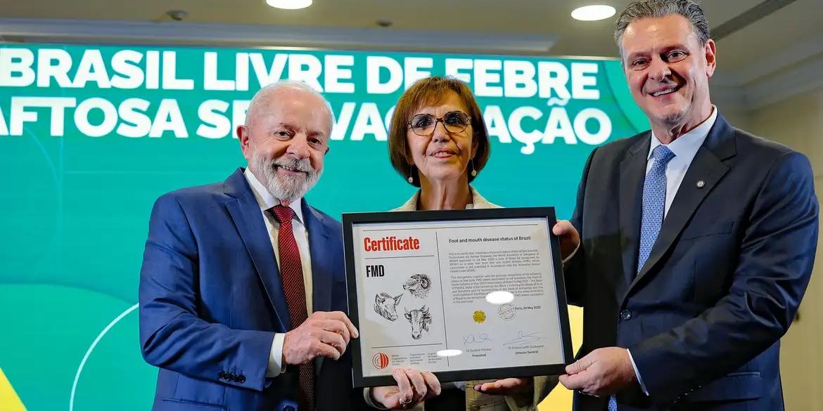 Brasil recebe certificado de país livre da frebe aftosa (Ricardo Stuckert/PR)