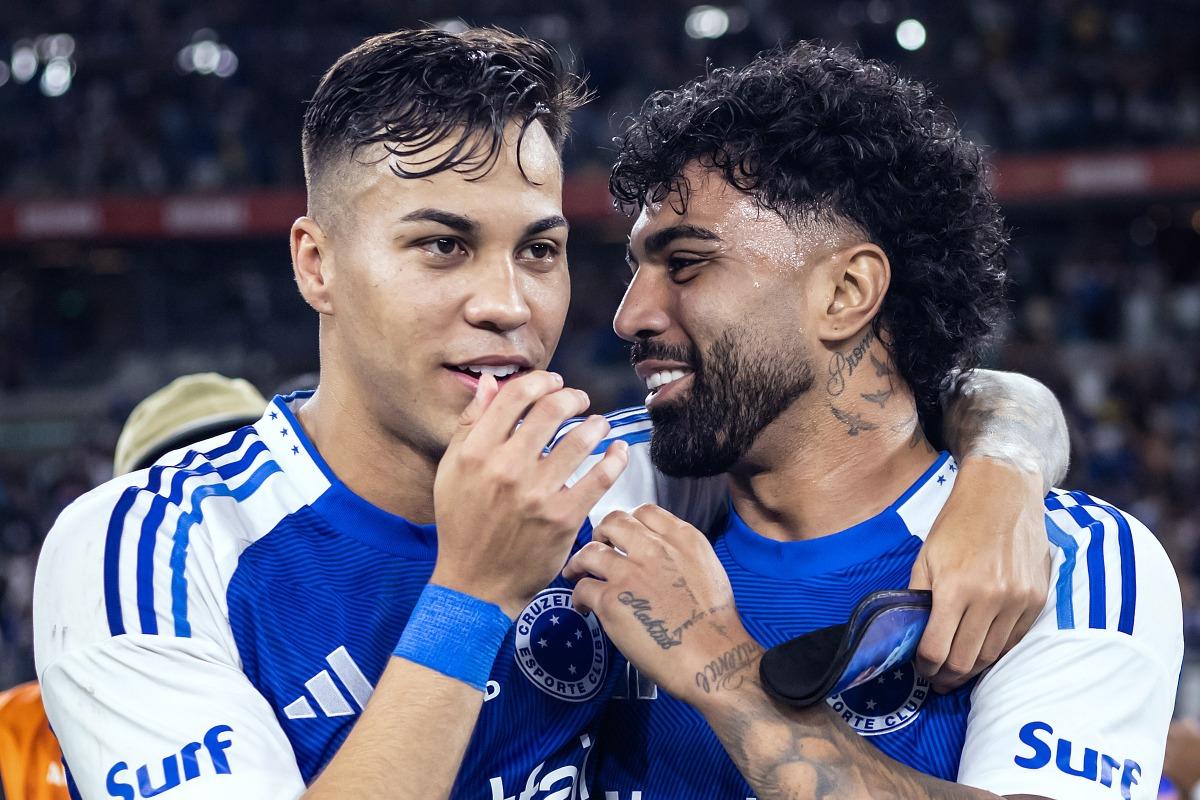 Kaio Jorge e Gabigol ((foto: Gustavo Aleixo/Cruzeiro))