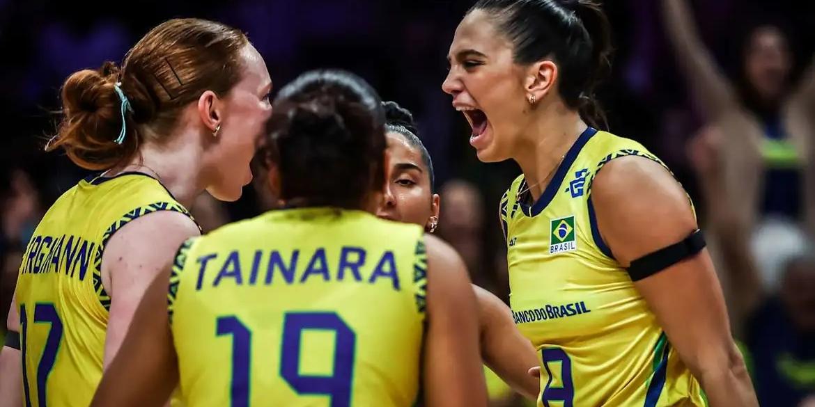 Seleção brasileira consegue triunfo por 3 sets a 2 de virada sobre a Alemanha (Divulgação/FIVB)