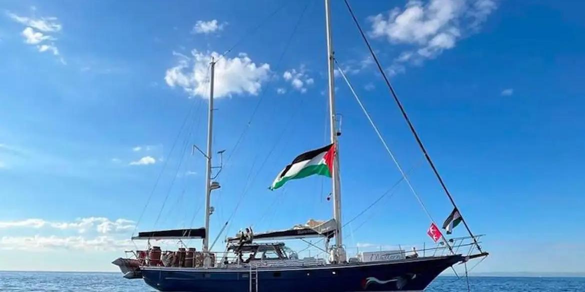 Barco com ativistas se dirigia a Gaza para ajuda humanitária (Reprodução Instagram Freedom Flotilla Coalition)