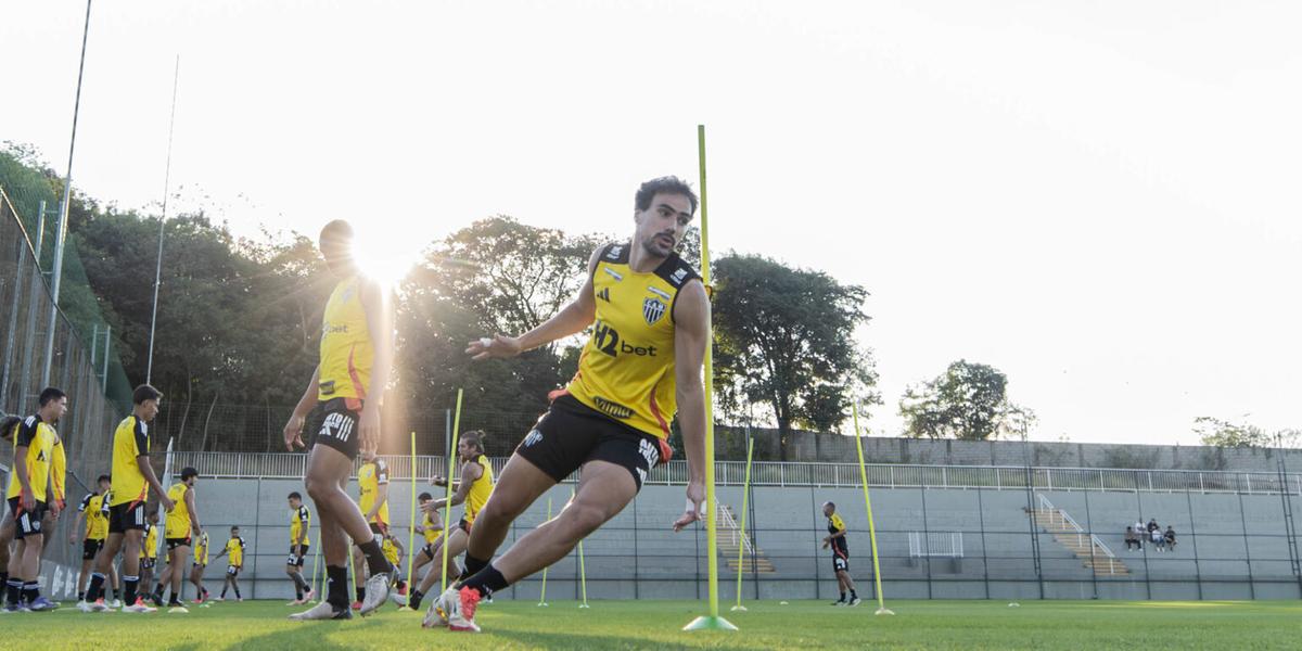 Igor Gomes em treino na Cidade do Galo (Fotos: Pedro Souza/Atlético)