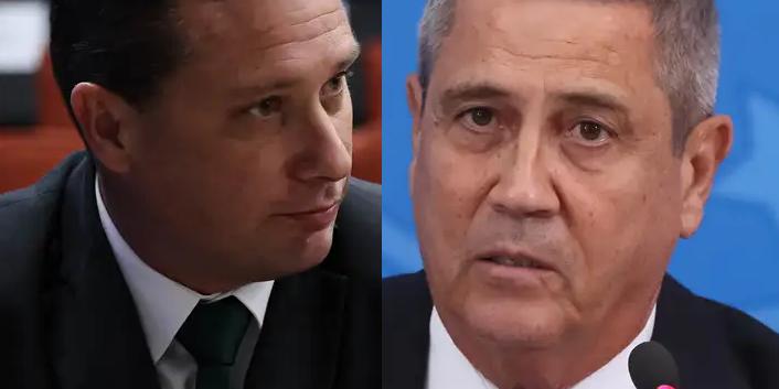 Tenente-coronel Mauro Cid e o general da reserva Walter Braga Netto (Ton Molina/STF e Isac Nóbrega/PR)