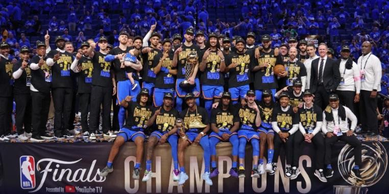 Oklahoma City Thunder é campeão da temporada 2024/25 da NBA (Divulgação/NBA)
