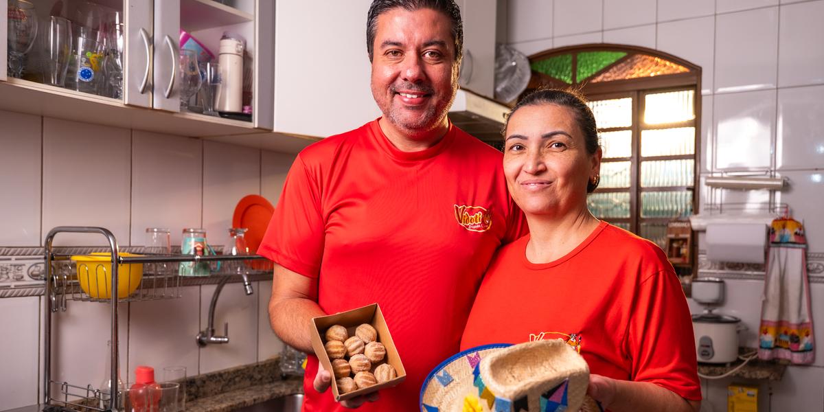 Aceita churros? Reinaldo Oliveira, um dos proprietários da Vidoti Salgados, está otimista com deste ano (BDMG / divulgação)