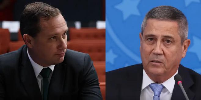 Acareação entre Mauro Cid e o general Braga Netto, que será realizada nesta terça-feira (24), às 10h, no STF, na ação penal da trama golpista (Ton Molina/STF e Isac Nóbrega/PR)