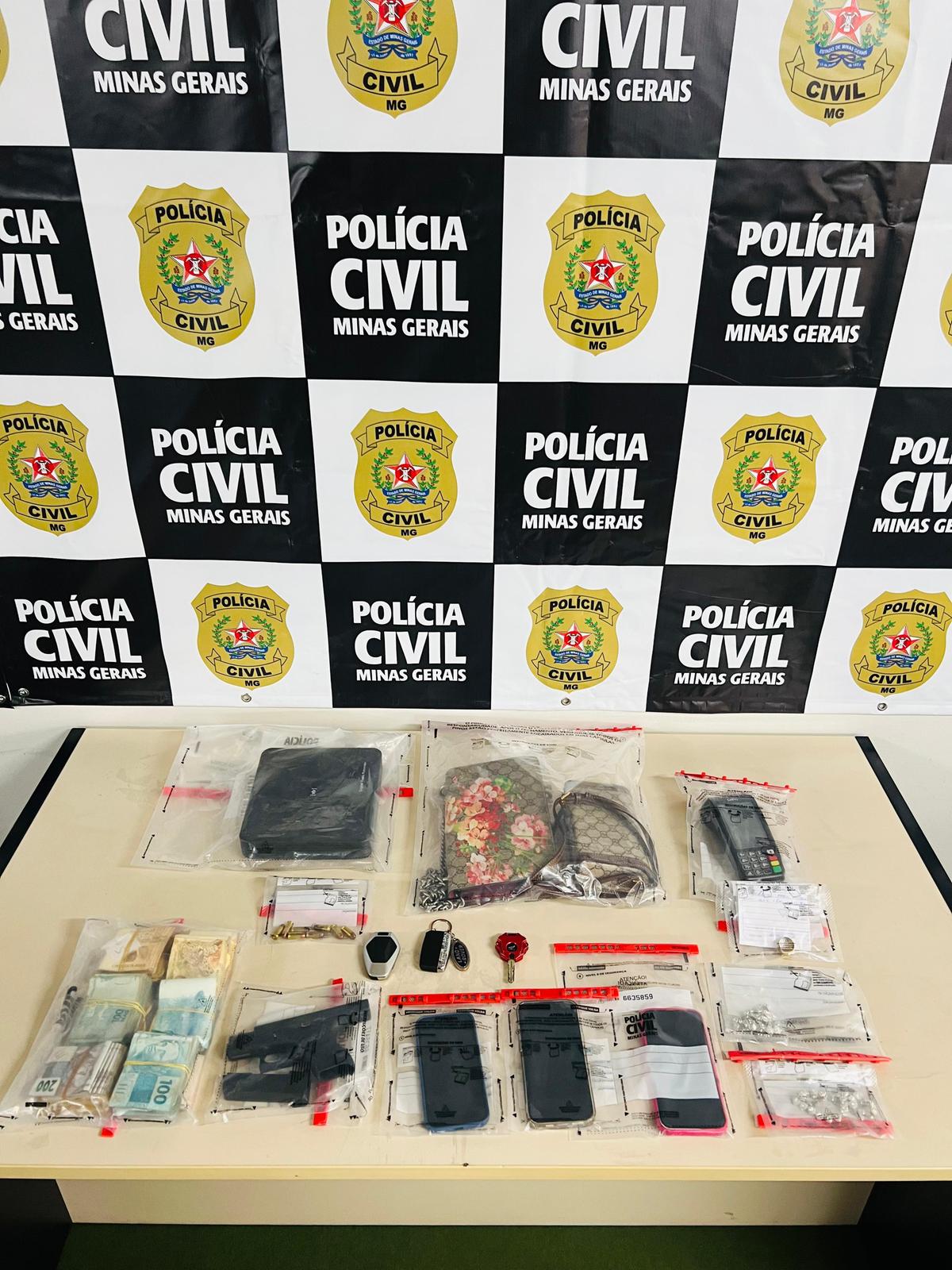 Valor total dos bens recolhidos soma aproximadamente R$ 682 mil (Divulgação/ PCMG)
