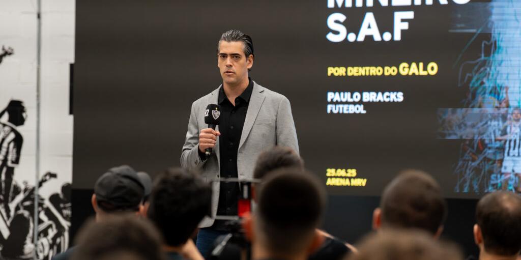 Dirigente apresentou o projeto atleticano à imprensa e influenciadores (Daniela Veiga/Atlético)