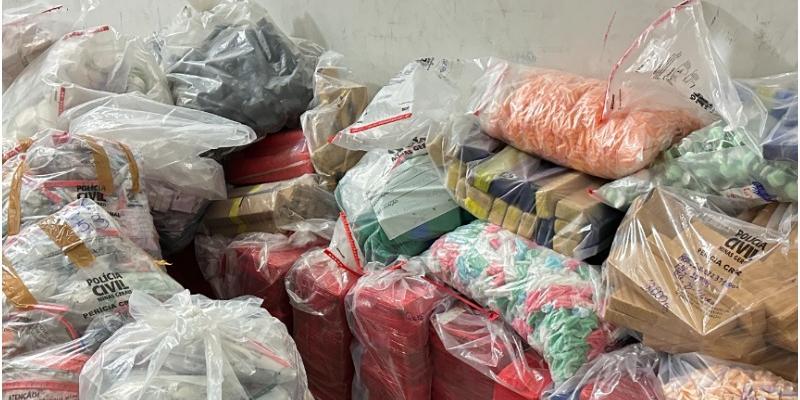 Entorpecentes destruídos incluem maconha, cocaína, crack, haxixe e substâncias sintéticas (Divulgação/PCMG)