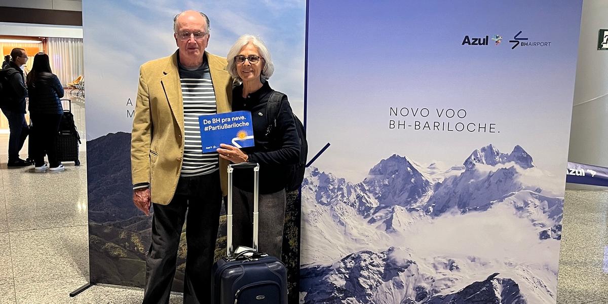 Primeiros passageiros foram recebidos com brindes de boas-vindas e participaram de uma cerimônia de corte de fita (BH Airport / divulgação)