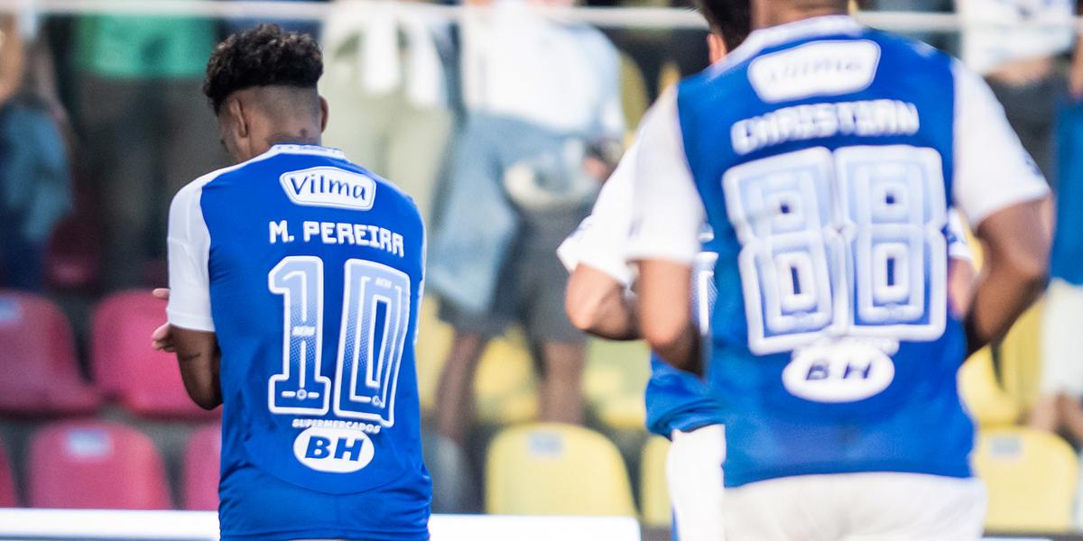 Matheus Pereira marcou o gol celeste na vitória sobre os hermanos (Foto: Gustavo Aleixo/Cruzeiro)