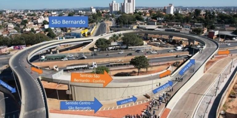 Novos acessos no viaduto Sargento Roger Dias já estão liberados; mudança melhora ligação entre São Bernardo, Guarani e Heliópolis (Dovulgação / PBH)