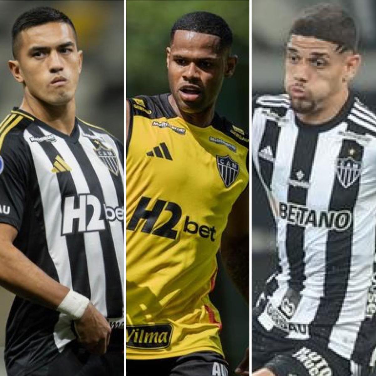 Cuello, Júnior Santos estão no DM, enquanto Rubens será ausência por conta de uma negociação (Pedro Souza / Atlético)