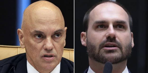 Alexandre de Moraes e Flávio Bolsonaro (Arquivo)