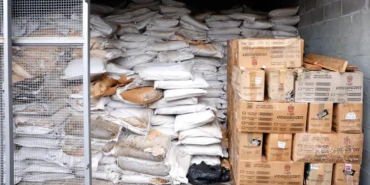 Foz do Iguaçu (PR), 17/07/2025 - Insumos recolhidos de contrabando para produção de biogás na Unidade de produção de hidrocarbonetos renováveis, no Itaipu Parquetec da Itaipu Binacional (Tânia Rêgo/Agência Brasil)