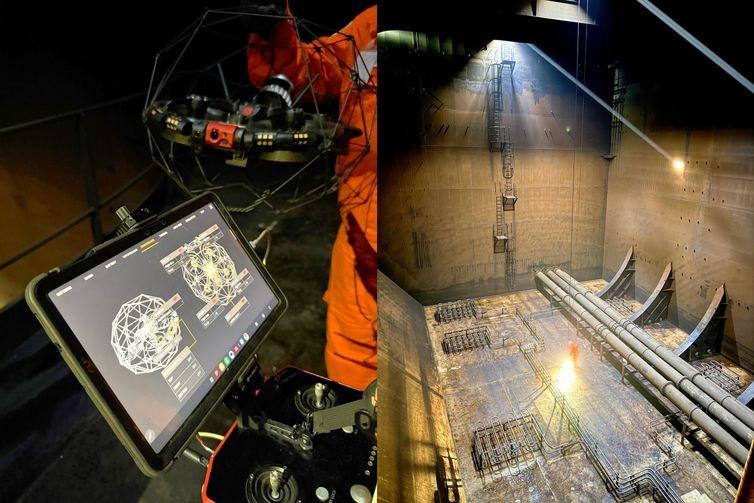 Drone ajuda Transpetro economizar até R$ 1 milhão em inspeção de navio (Transpetro/Divulgação)