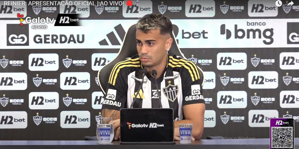 Novo reforço do Galo foi apresentafo nesta teça-feira (Reprodução: Galo TV)