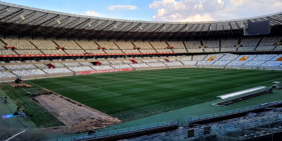 Minas Arena informou a troca do gramado para a sequência do Cruzeiro nas competições nacionais (Divulgação: Minas Arena)