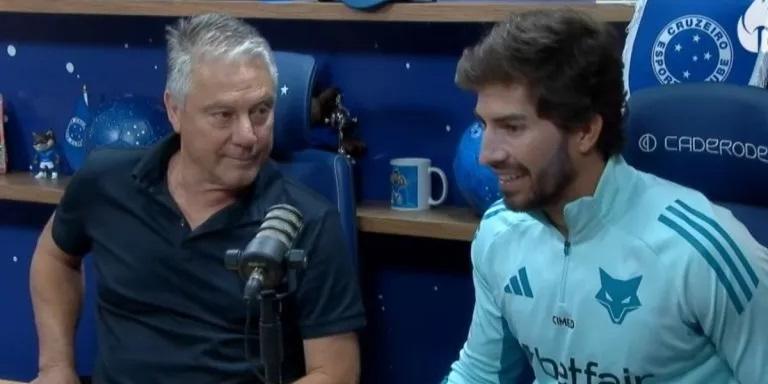Ídolos da torcida celeste se encontram no Cruzeiro Cast (Reprodução: TV Cruzeiro)