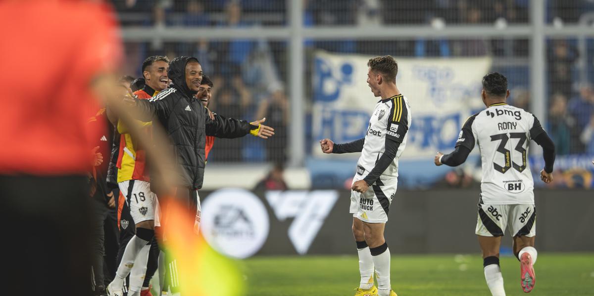 Natanael marcou o gol da vitória atleticana na Argentina (Foto: Pedro Souza / Atlético)