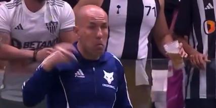 Jardim viraliza nas redes sociais em celebração de gol de Fabrício Bruno (Reprodução / Redes Sociais)