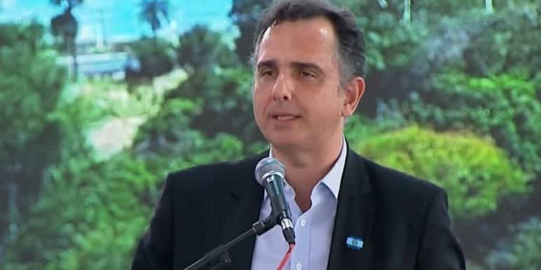 Rodrigo Pacheco (PSD) participa de evento em Contagem, na Grande BH (Reprodução/ Canal Gov)