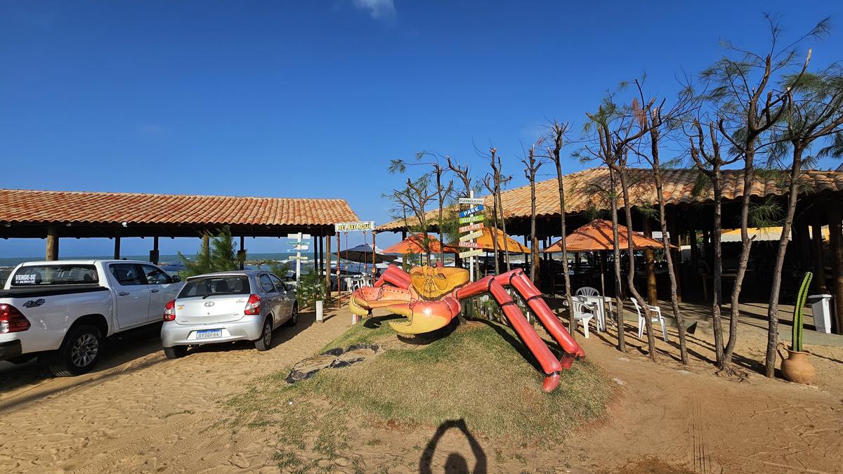 Localizado na Praia de Camurupim, o Caranguejo do Olavo é referência em frutos do mar frescos e saborosos, servidos em um ambiente à beira-mar que combina gastronomia e contato com as piscinas naturais da região (Divulgação/Caranguejo Olavo)