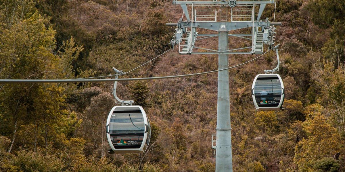 Teleférico do Parque Capivari, revitalizado em 2022 com cabines modernas e acessibilidade, alcança o top 10 mundial em volume de passageiros (Divulgação)