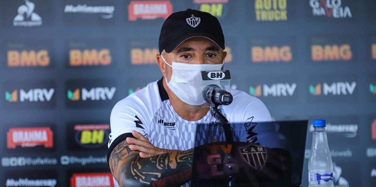 Sampaoli conviveu com pandemia da Covid-19 na primeira passagem pelo Galo (Pedro Souza / Atlético)