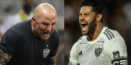 Sampaoli e Hulk reencontram no Galo após cinco anos (Montagem / Foto: Reprodução X Atlético / Pedro Souza - Atlético)