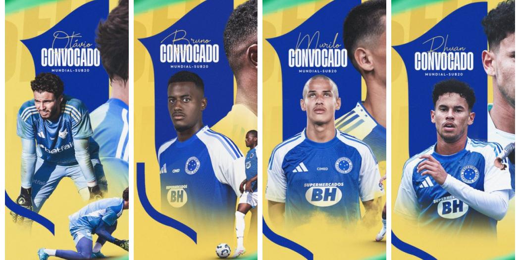 Cruzeiro teve quatro jogadores convocados para a Copa do Mundo (Reprodução: X do Cruzeiro)