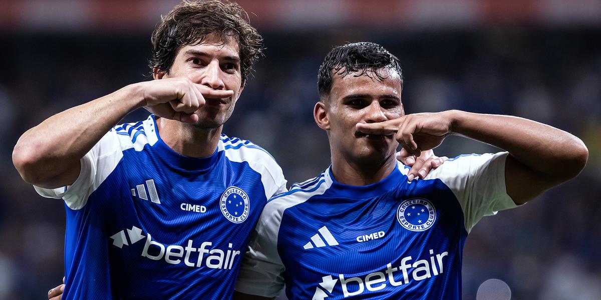 Lucas Silva e Kaiki marcaram os gols da vitória celeste (Flickr Cruzeiro/Reprodução)