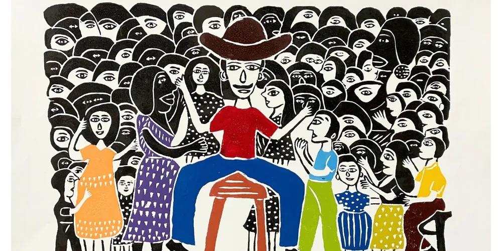 O Contador de Mentiras, do artista pernambucado J. Borges, foi uma das obras perdidas (Reprodução/Loja Paiol)