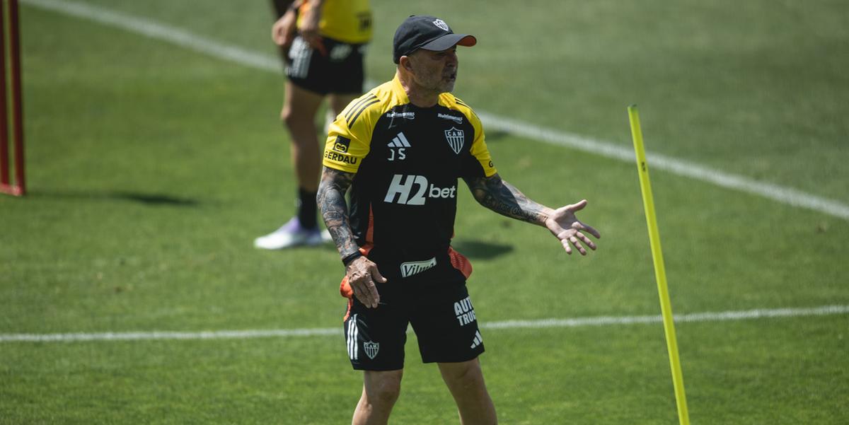 Sampaoli encerra preparação do Galo para encarar o Bolívar na Arena MRV (Pedro Souza / Atlético)