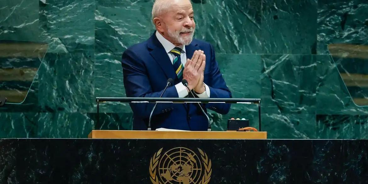 Durante o Evento Especial sobre Clima para Chefes de Estado e de Governo, na Organização das Nações Unidas, Lula lembrou que as novas NDCs serão determinantes para os debates que serão travados durante a COP30 (Ricardo Stuckert/PR)