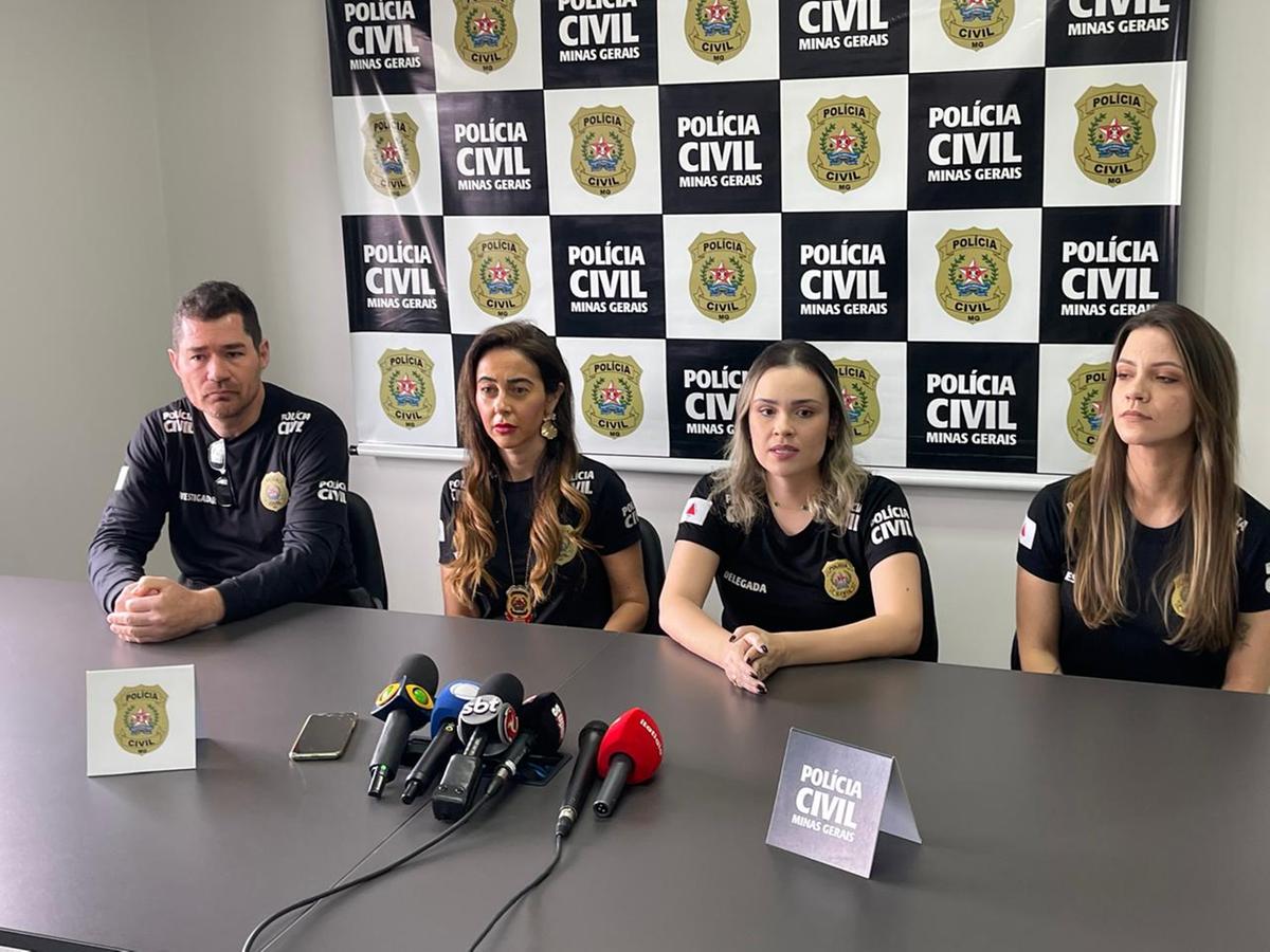 Da esquerda para direita, investigador Luciano Goulart, delegadas Danúbia Quadros e Karla Moreira, e a escrivã Carolina Aguiar