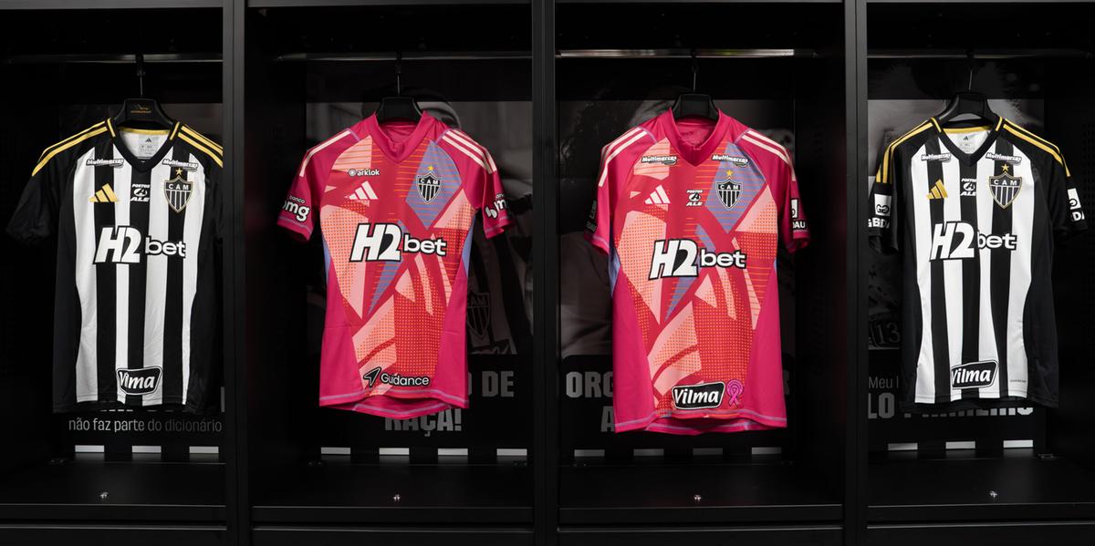 Galo terá camisa rosa durante o mês de outubro em alusão à campanha ao Outubro Rosa (Daniela Veiga/Atlético)