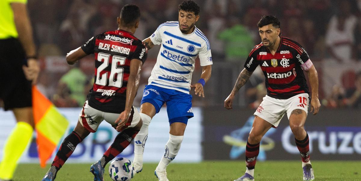 Cruzeiro teve William expulso na reta final do jogo contra o Flamengo (Thaís Magalhães/Cruzeiro)