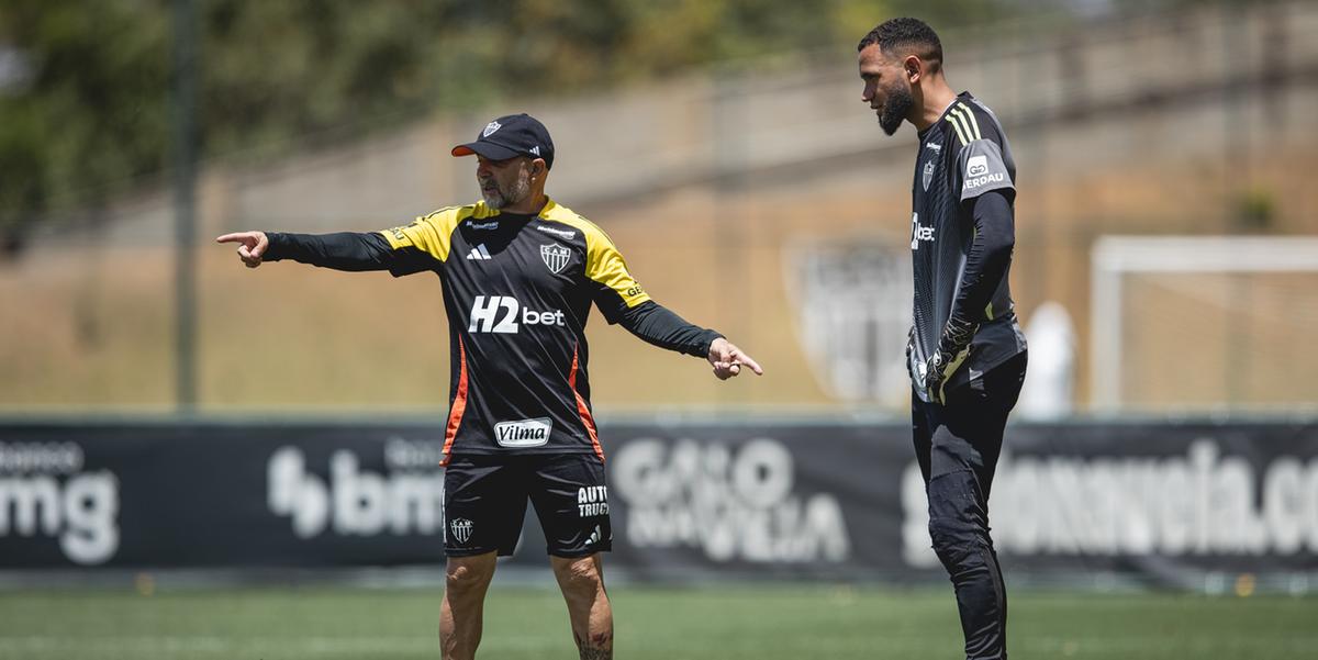 Sampaoli relaciona Everson e mais 22 jogadores para o duelo contra o Fluminense (Pedro Souza / Atlético)