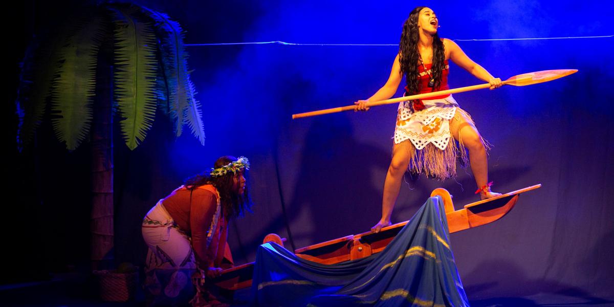 Moana é um dos musicais apresentados pela Cyntilante Produções em BH durante a "semana do saco cheio" (Guto Muniz)